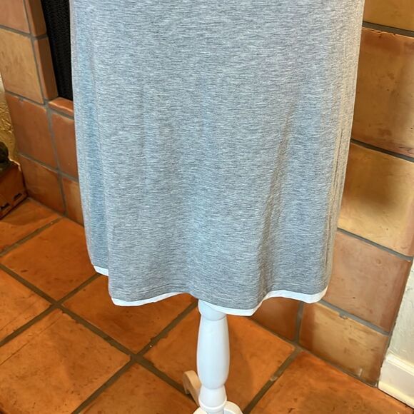 Athleta Heathered Gray/White REVERSIBLE SANTORINI HIGH NECK DRESS, size XL - Picture 6 of 12
